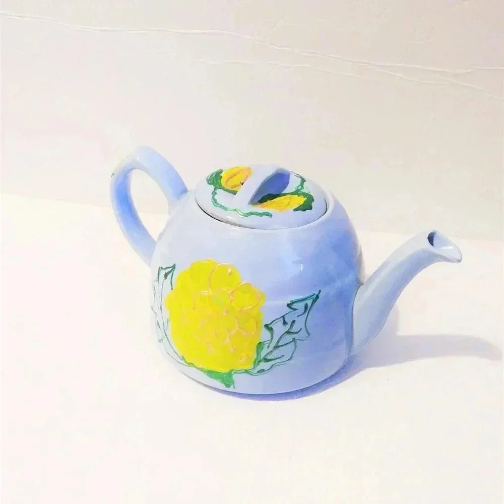 Vintage‎ Handmade Blue Teapot England Made